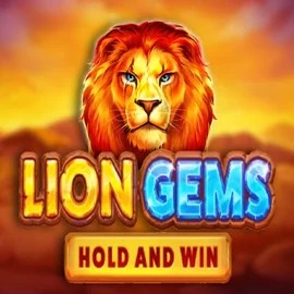 Lion Gems Hold and Win online game logo by Playson on sspinit.at